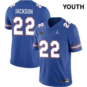 Youth Florida Gators #22 Kahleil Jackson NCAA Jordan Brand Royal NIL 2022 Authentic Stitched College Football Jersey CER1562UH